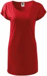 Dámské splývavé tričko/šaty, červená