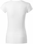 Dámské tričko s V-výstřihem zúžené, bílá