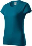 Dámské triko jednoduché, petrol blue