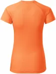 Dámské triko na sport, neonová mandarinková