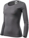 Dámské triko s dlouhými rukávy, ocelovo sivá