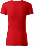 Dámské triko, strukturovaná organická bavlna, červená