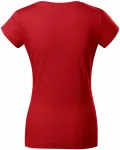 Dámské triko zúžené s kulatým výstřihem, červená