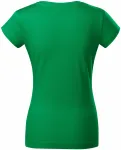 Dámské triko zúžené s kulatým výstřihem, trávově zelená