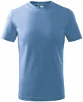 Dětské tričko jednoduché, nebeská modrá