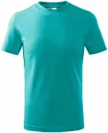 Dětské tričko jednoduché, smaragdovozelená