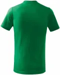 Dětské tričko jednoduché, trávově zelená