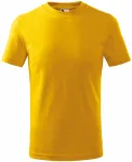 Dětské tričko jednoduché, žlutá