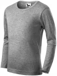 Dětské tričko s dlouhým rukávem, tmavěšedý melír