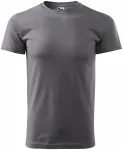 Pánské triko jednoduché, ocelovo sivá
