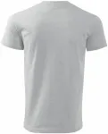 Pánské triko jednoduché, světlešedý melír