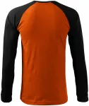 Pánské triko s dlouhým rukávem, kontrastní, oranžová