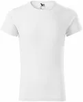 Pánské triko s vyhrnutými rukávy, bílá