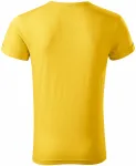 Pánské triko s vyhrnutými rukávy, žlutý melír