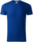 Pánské triko, strukturovaná organická bavlna, kráľovská modrá