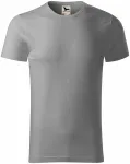 Pánské triko, strukturovaná organická bavlna, starostříbrná