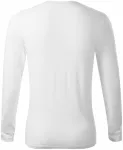 Přiléhavé pánské tričko s dlouhým rukávem, bílá