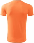 Tričko s asymetrickým průkrčníkem, neonová mandarinková
