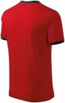 Unisex tričko kontrastní, červená
