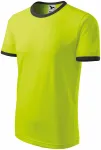 Unisex tričko kontrastní, limetková